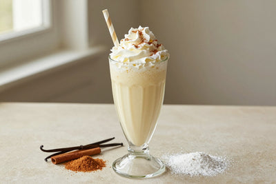 Vanilla Donut Milkshake in a glass