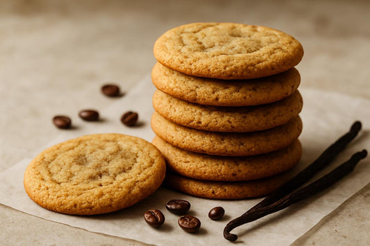 Stack of vanilla espresso cinnamon cookies