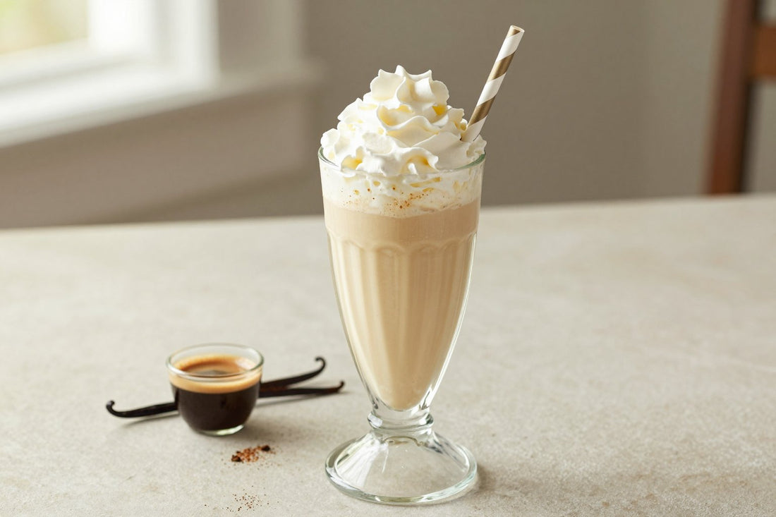 Vanilla Latte Milkshake in a glass