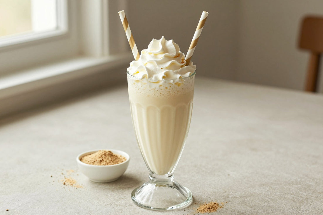 Vanilla Malt Cream Milkshake in a glass