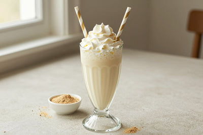 Vanilla Malt Cream Milkshake in a glass