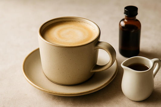Vanilla Maple Latte in a ceramic mug