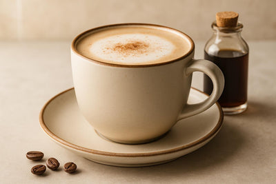 Vanilla Mocha Latte in a ceramic mug