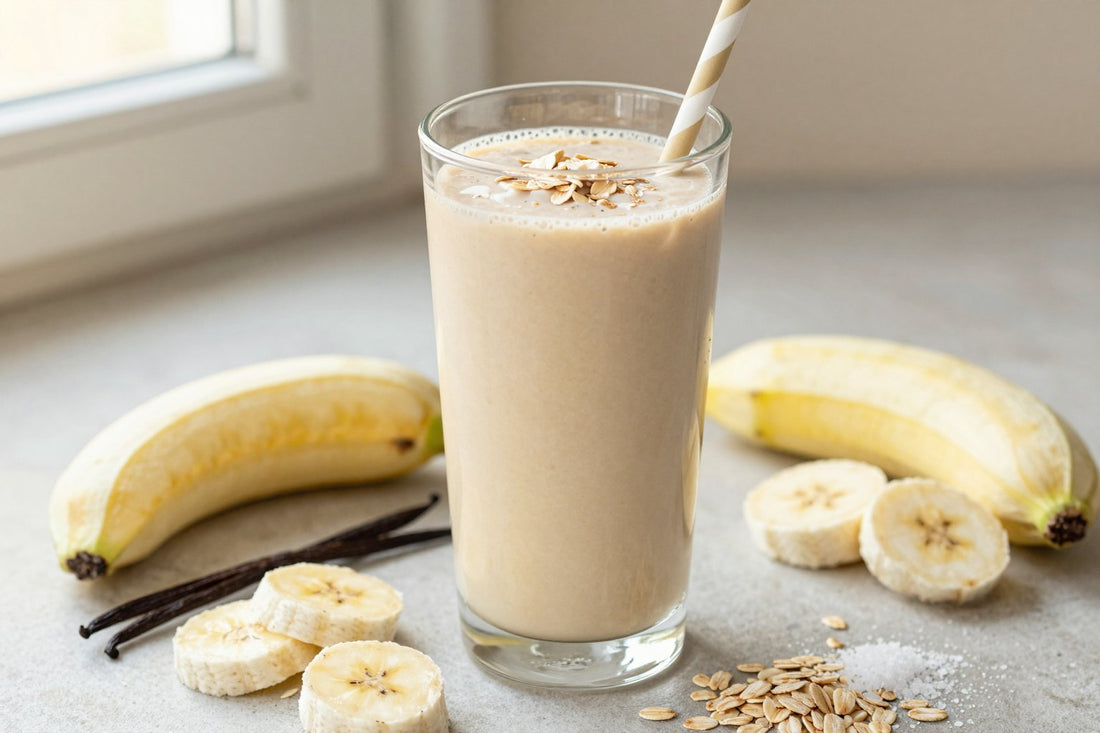 Vanilla Oatmeal Smoothie in a glass