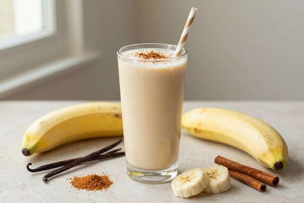 Vanilla Spice Holiday Smoothie in a glass