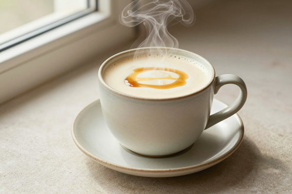 Vanilla Steamer in a ceramic mug