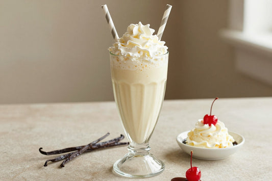 Vanilla Sundae Milkshake in a glass