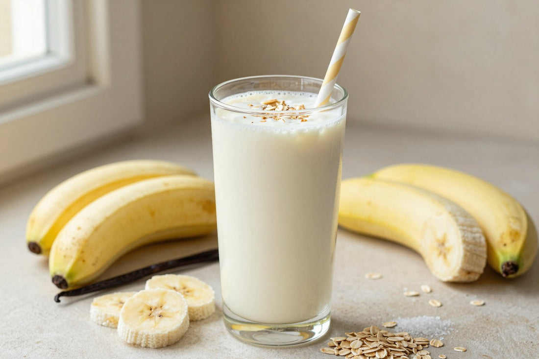 Vanilla Yogurt Oat Smoothie in a glass
