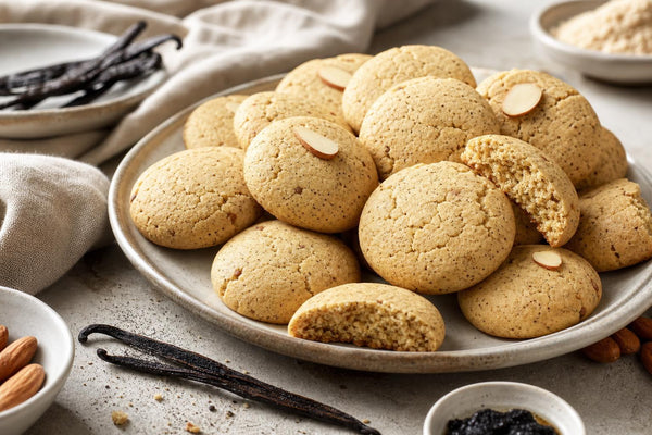 Vegan almond vanilla cookies