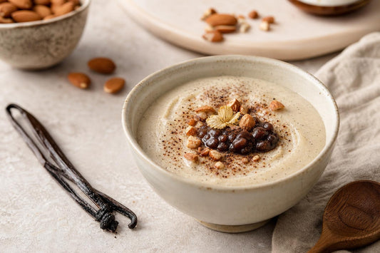 Vegan almond vanilla pudding