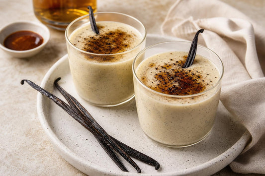 Vegan bourbon vanilla pudding