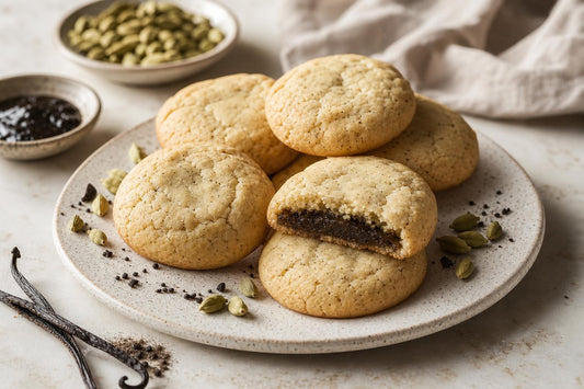 Vegan cardamom vanilla cookies