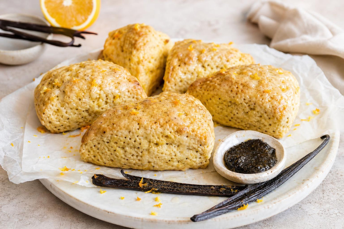 Vegan citrus vanilla scones