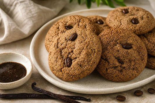 Vegan espresso vanilla cookies