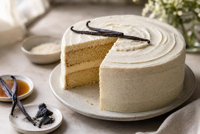 Vegan maple vanilla layer cake