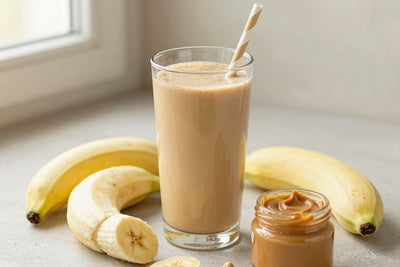 Vegan Peanut Butter Smoothie in a glass