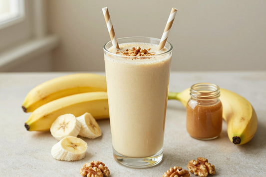 Walnut Banana Smoothie in a glass