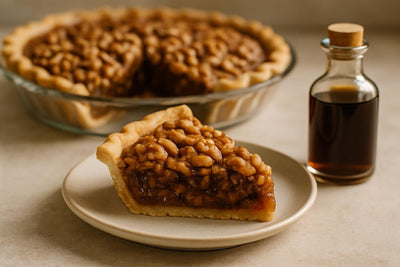 Slice of walnut pie