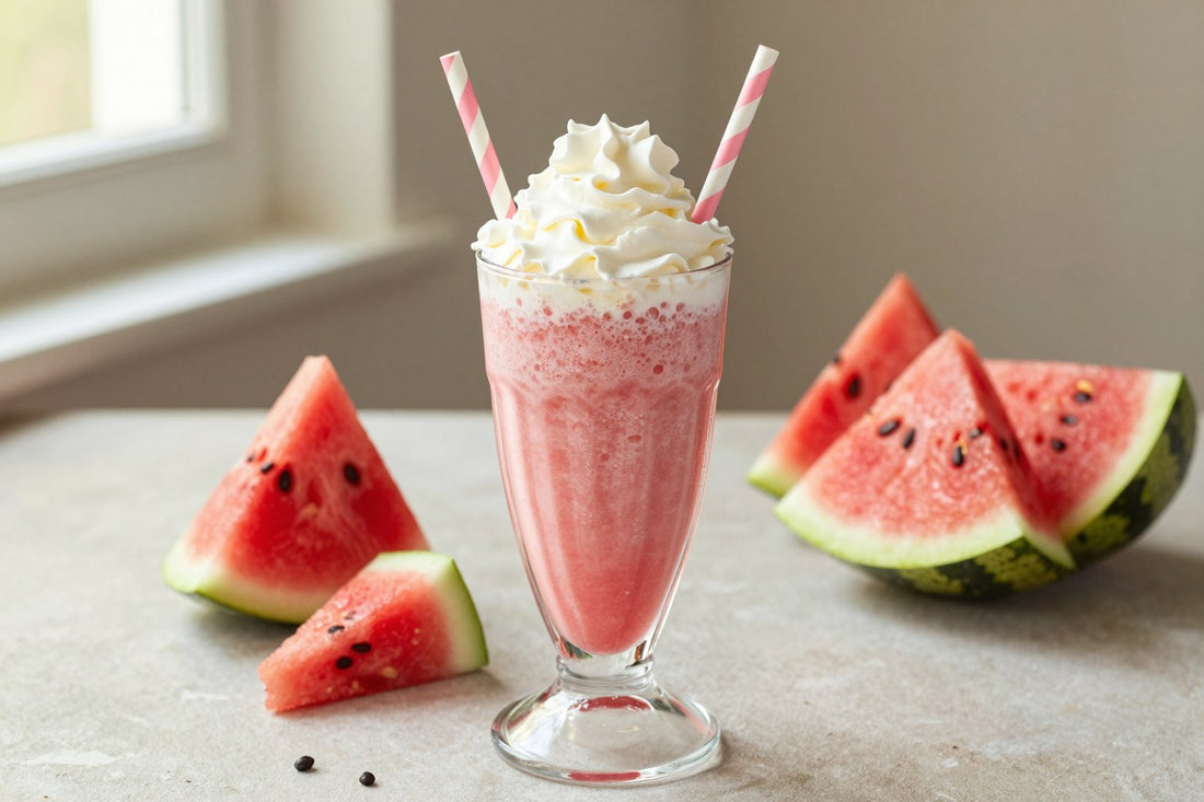 Watermelon Cream Milkshake in a glass