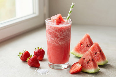 Watermelon Strawberry Smoothie in a glass