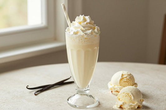 White Cake Milkshake in a glass