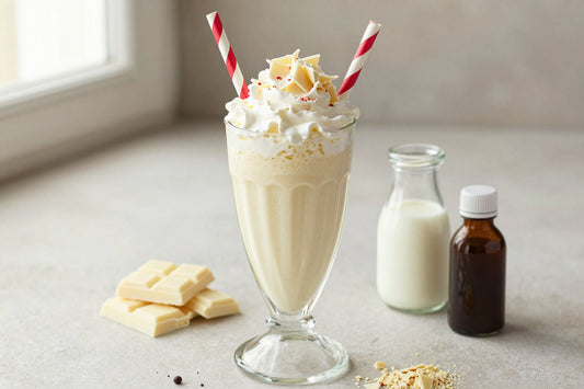 White Chocolate Peppermint Milkshake in a glass