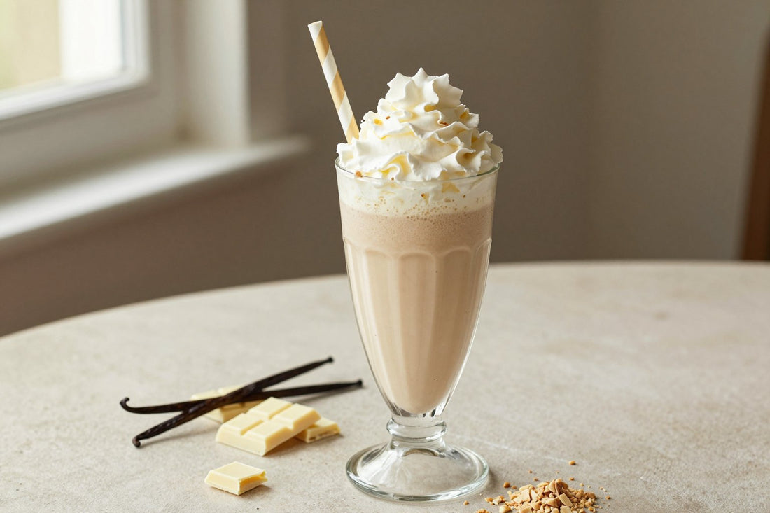 White Mocha Milkshake in a glass