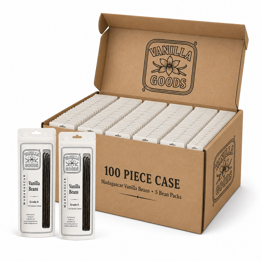 VanillaGoods 100 piece case of 5-bean retail packs
