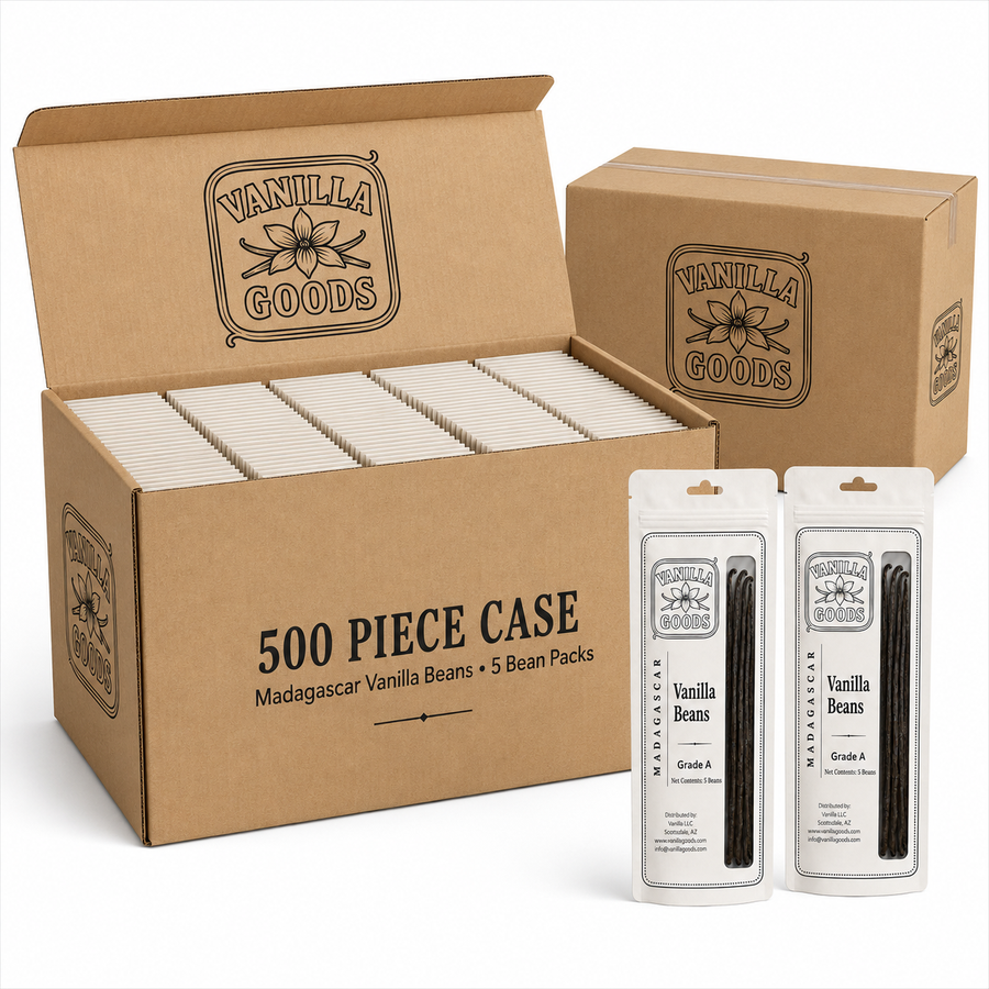 VanillaGoods 500 piece case of 5-bean retail packs