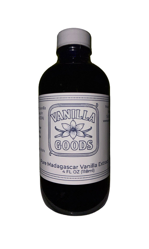 Madagascar Vanilla Extract,  4 oz Bottle
