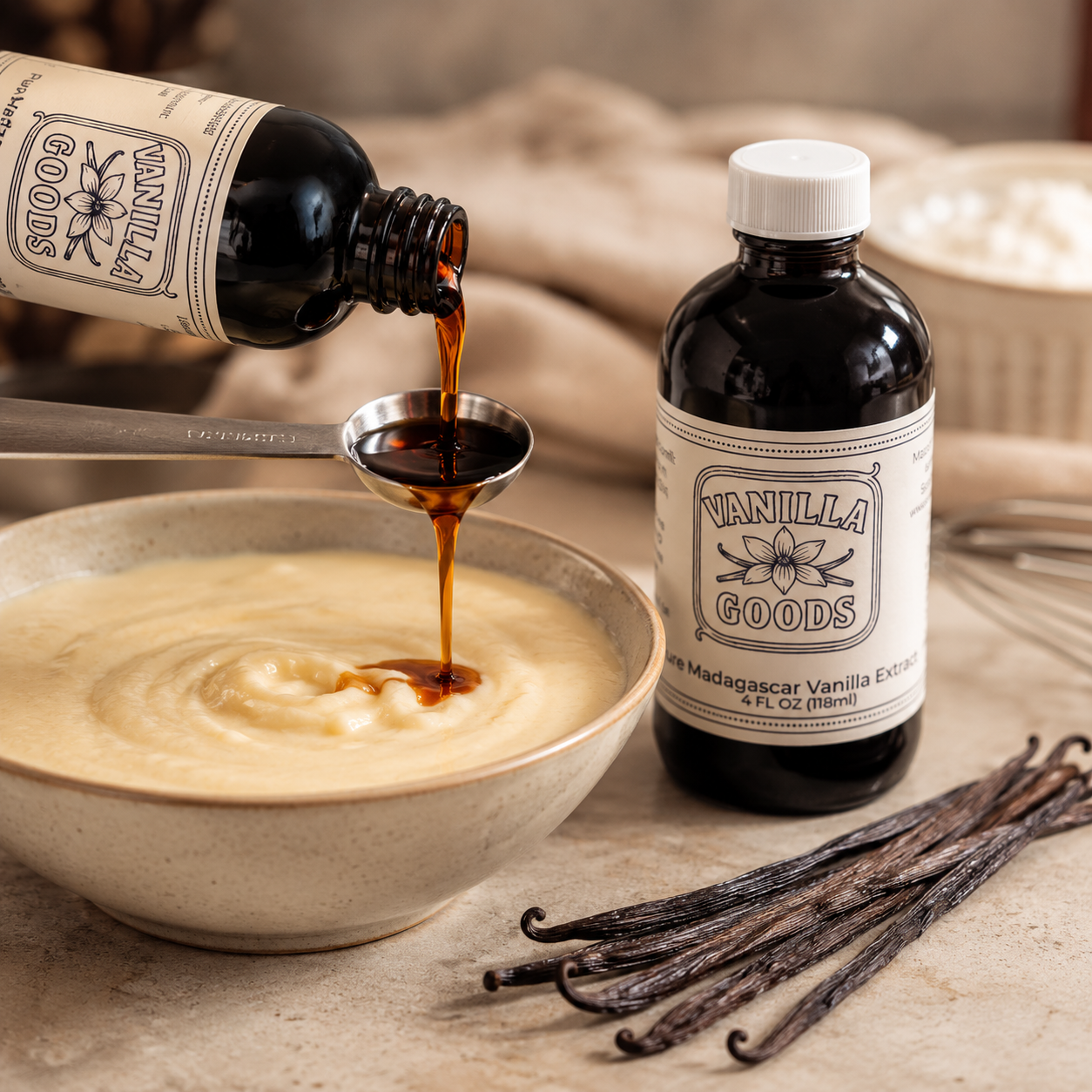 Madagascar Vanilla Extract,  4 oz Bottle