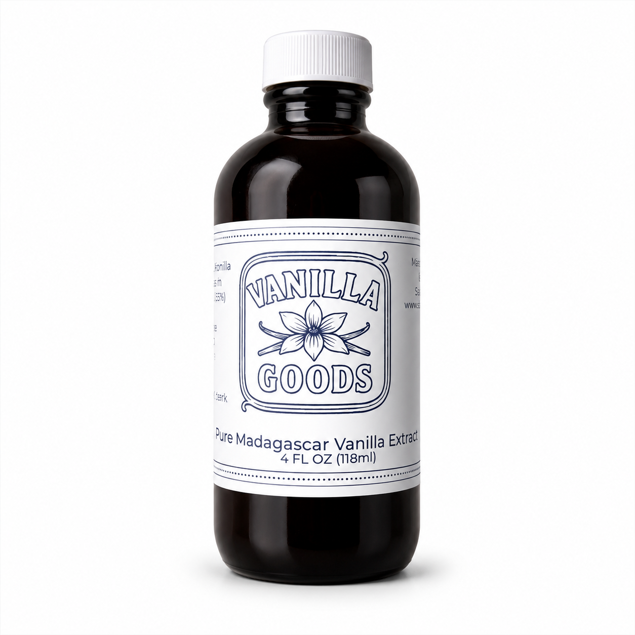 Madagascar Vanilla Extract,  4 oz Bottle