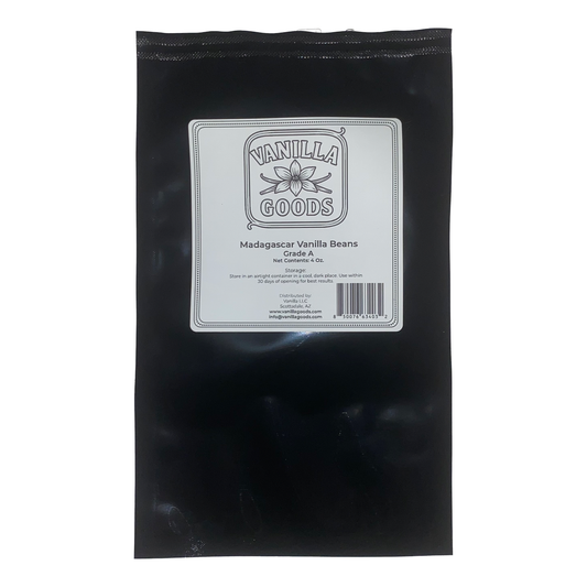 Madagascar Vanilla Beans, Grade A, 4oz bag