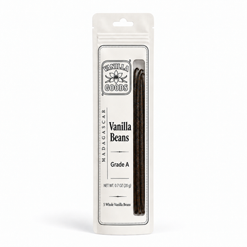 Madagascar Vanilla Beans, Grade A, 5 Beans