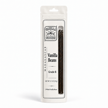 Madagascar Vanilla Beans, Grade B, 5 Beans