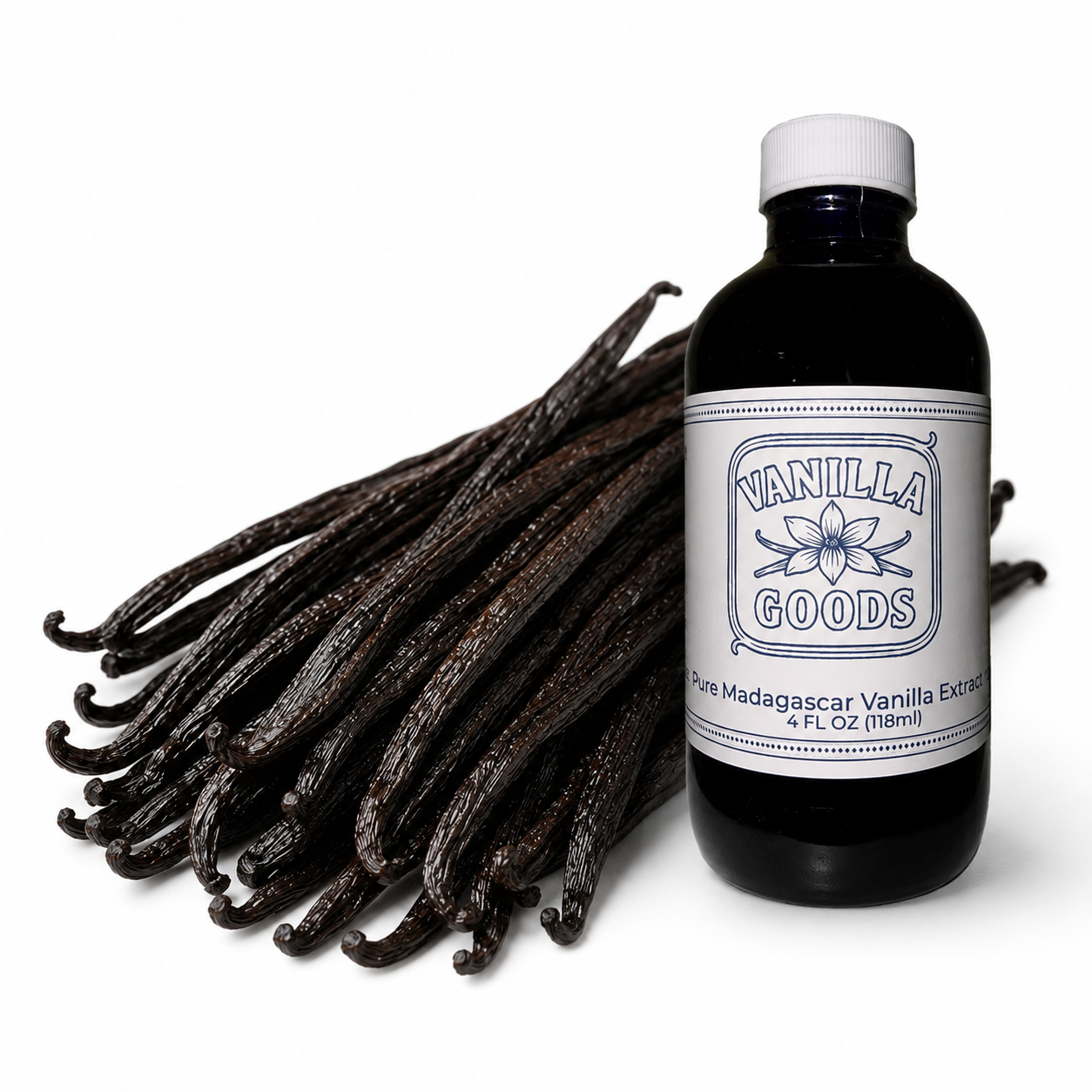 Madagascar Vanilla Extract,  4 oz Bottle