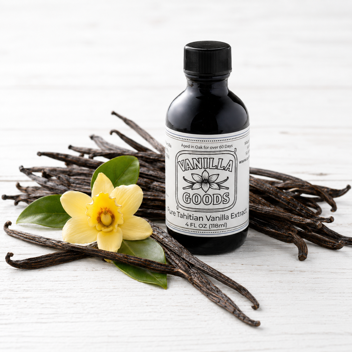 Tahitian Vanilla Extract,  4 oz Bottle