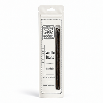 Tahitian Vanilla Beans, Grade B, 5 Beans