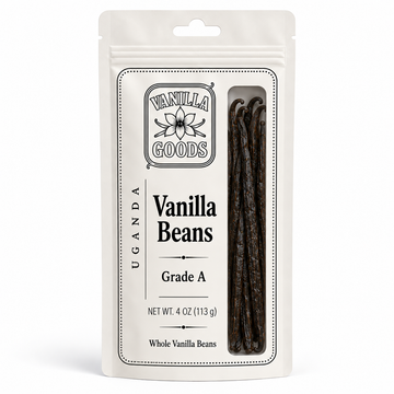 Uganda Vanilla Beans, Grade A, 4oz bag