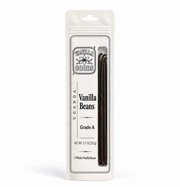 Uganda Vanilla Beans, Grade A, 5 Beans