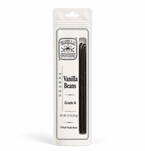Uganda Vanilla Beans, Grade A, 5 Beans