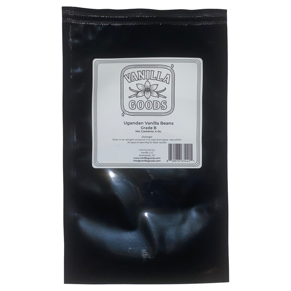 Uganda Vanilla Beans, Grade B, 4oz bag