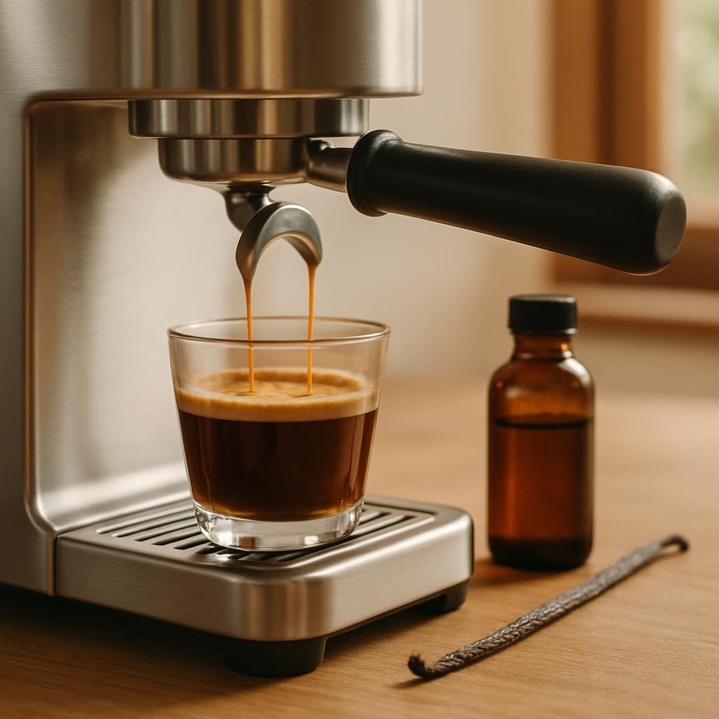 Brewing African Espresso Blend with real vanilla