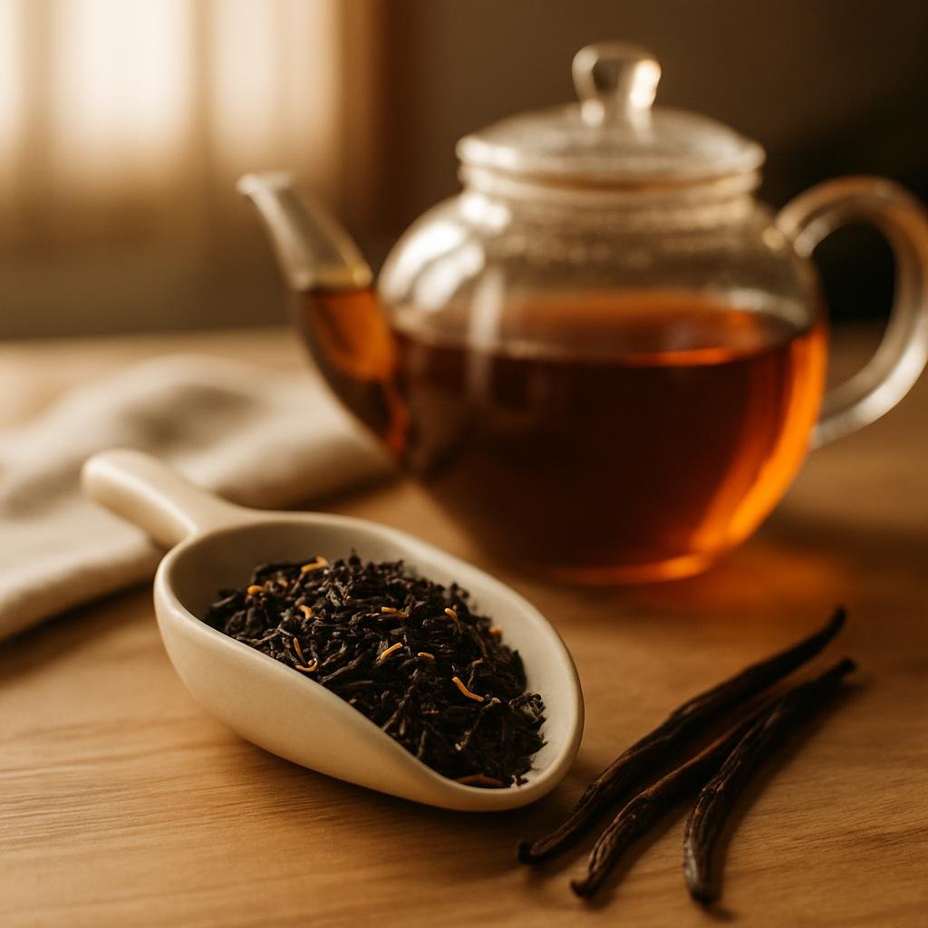 Jasmine Green Tea leaves with real vanilla