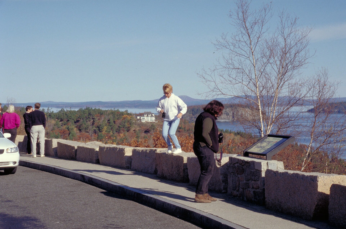 Acadia All-American Road: Visitors at an Acadia Byway Overlook