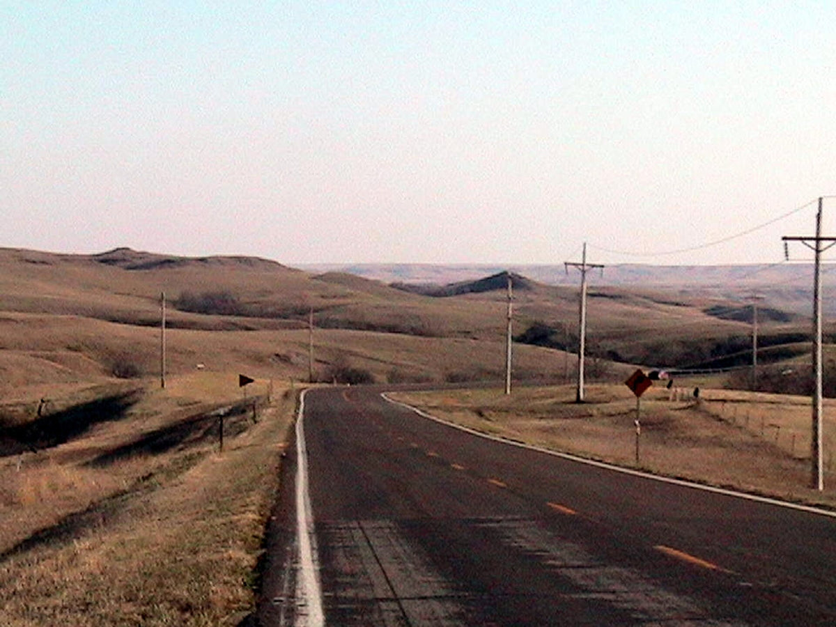 Native American Scenic Byway: View of Native American Scenic Byway on the Cheyenne River Sioux Reservation