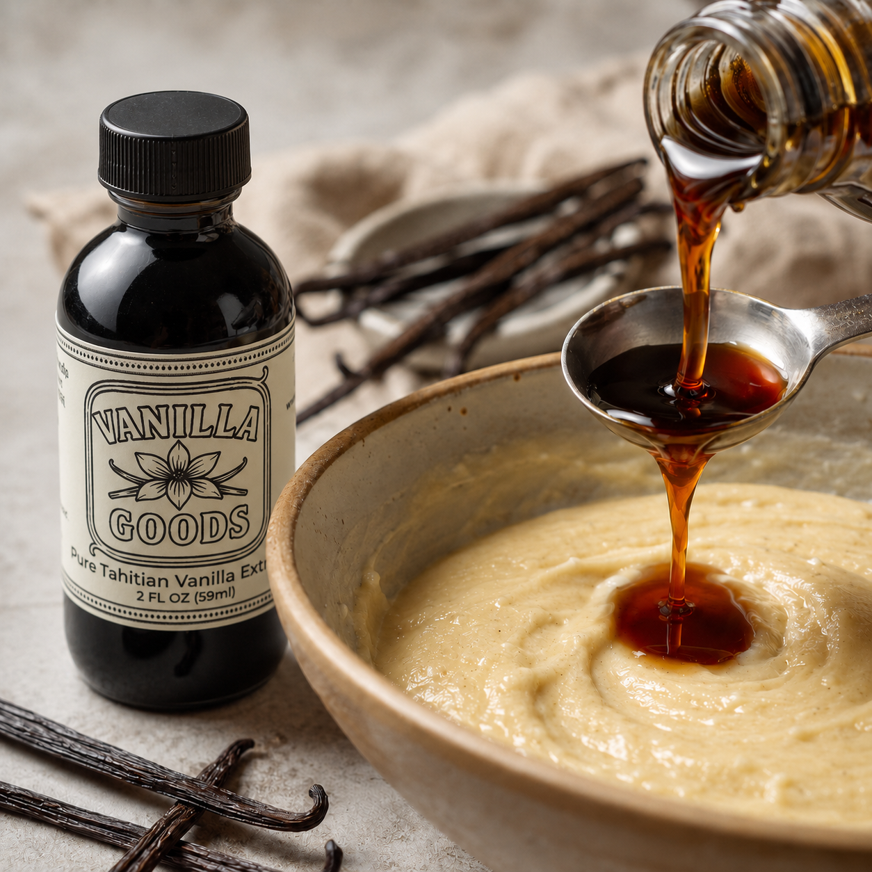 Tahitian Vanilla Extract,  2 oz Bottle