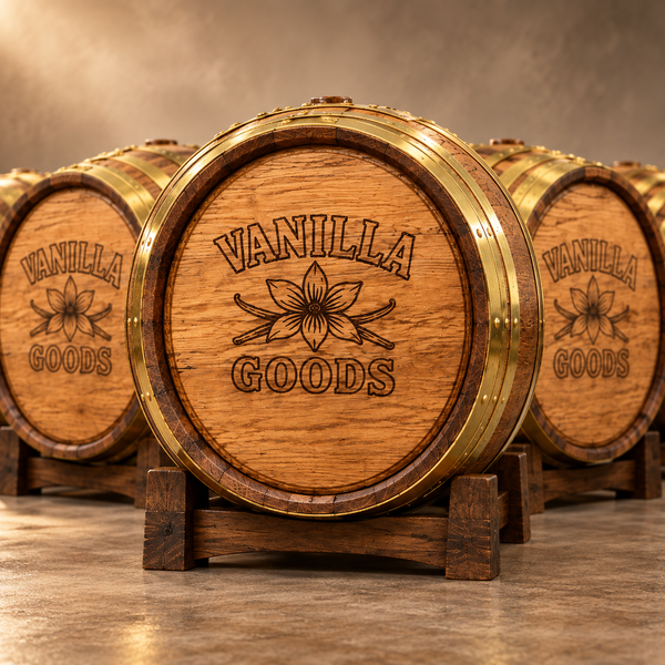 VanillaGoods production oak barrels